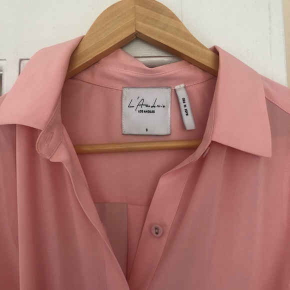 L’Acadamie Pink Button Down Shirt Dress - Picture 3 of 4